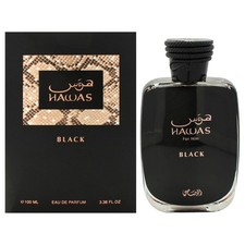 Rasasi Hawas Black EDP 3.38oz 100ml for Men Wood Fragrance Spray