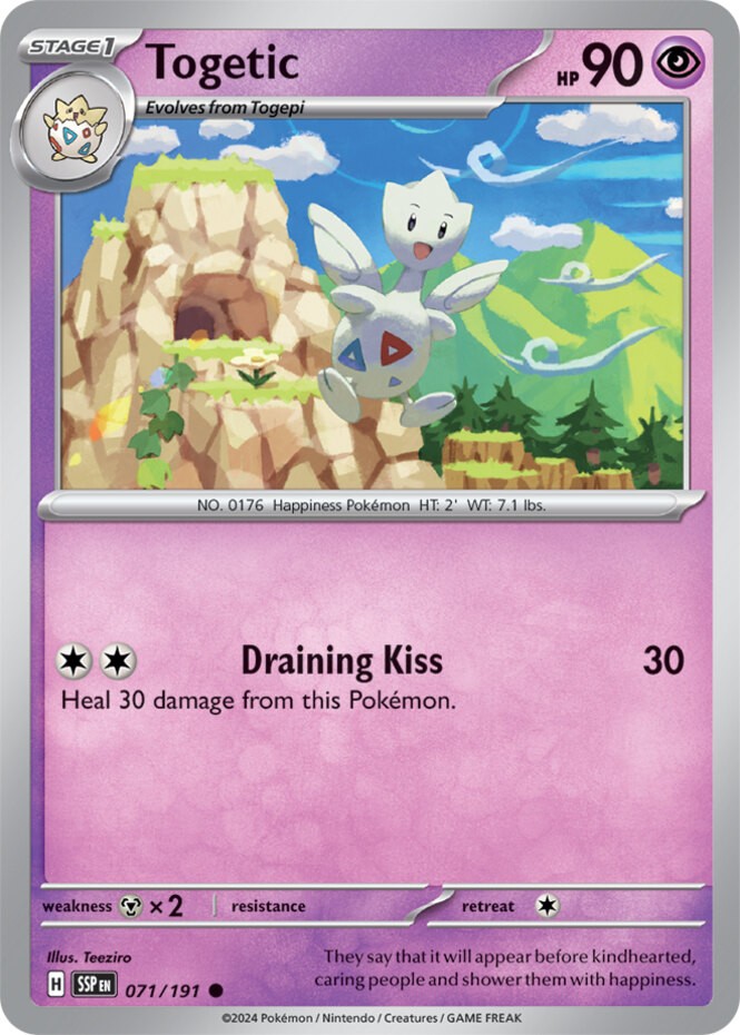Togetic - 071/191 - Common - Reverse Holo NM Surging Sparks
