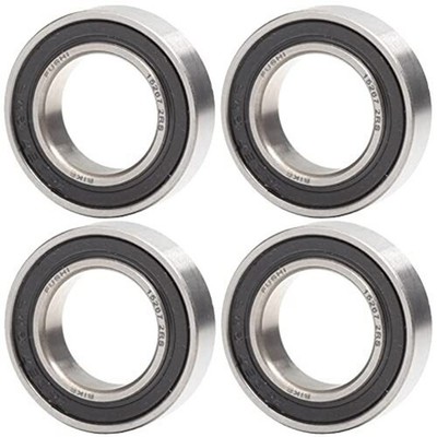 4er Set Kugellager 15x26x7 mm Chromstahl mit Gummidichtung für Hinterradnabe Einsatz