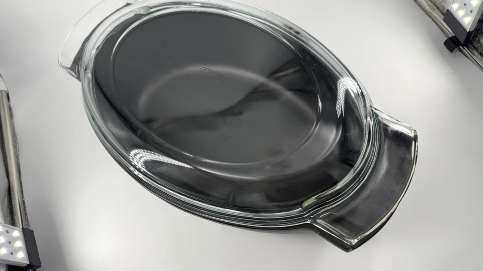 Pyrex Ovaler Aluguss Bräter Auflautform Glas Deckel Küche Glasdeckel 40cm - Bild 2 von 4