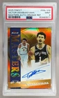Victor Wembanyama 2025 Topps Finest Orange Refractor Masters Auto 12/25 PSA 9