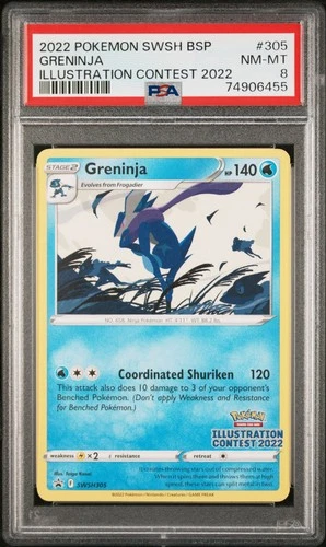 Pokemon TCG Greninja Illustration Contest 2022 SWSH305 PSA 8 LOW POP!