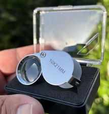 10X 21mm Jewelers Jewelry Eye Loupe Optical Magnifying Glass Lens Reading Coins