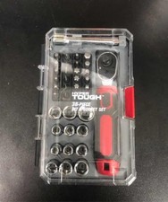 Hyper Tough 38 Piece Stubby Tool Set Ratchet Screwdriver Sockets Bits