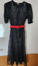 Schönes Spitzenkleid 1940 schwarz Gr. 36 Vintage 40/50er Mode