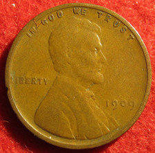 1909 P Lincoln Wheat Cent/Penny - Circulated - F/VF - Actual Coin B674