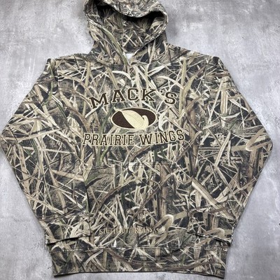 Mack s Prairie Wings Camo Hoodie Mens Small Duck Hunting Realtree Pullover USA