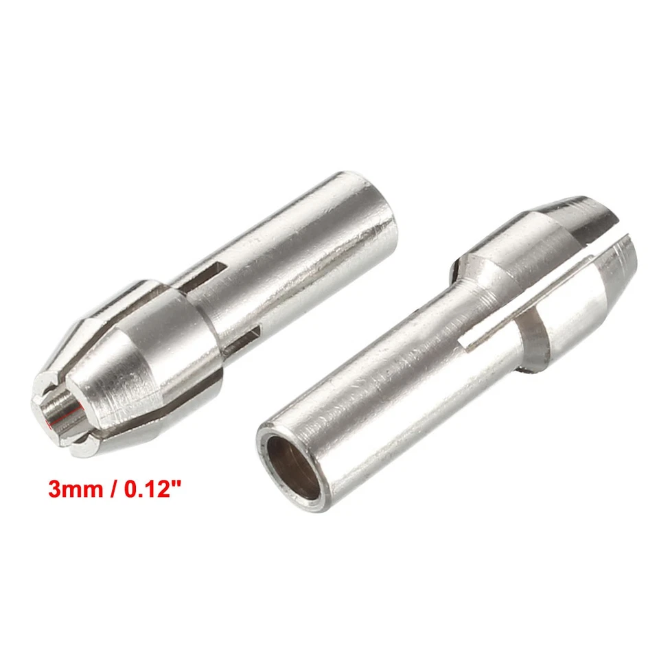 5Pcs rotante articolo mandrino Collet argento tono 3mm bloccaggio Dia - Immagine 2 di 2