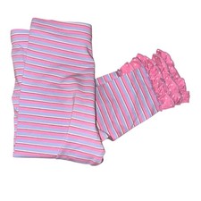 Matilda Jane striped leggings ruffle polka dot hem girls size 14