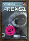 Area 51 PS2 (Sony PlayStation 2, 2005) CIB Complete w/ Manual - TESTED