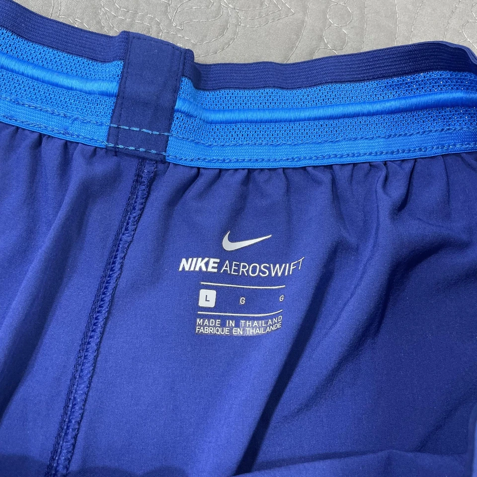 Nike Aeroswift Running Shorts Large Blue Red 831053-455 Drawstring Mens Athletic - Image 2 of 4
