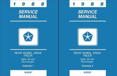 1988 Dodge Truck Werkstatt-Handbuch D100-W350 Pickup Ramcharger Reparatur