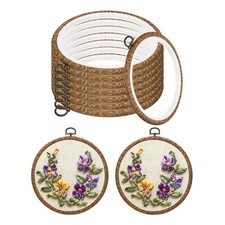 6inch Embroidery Hoops, 10Pcs Circle Frame Cross Stitch Hoop Ring