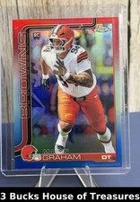 2025 Topps Chrome Mason Graham #302 Red White Blue RC Cleveland Browns