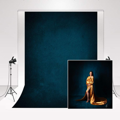 Kate Photo Studio Hintergrund Klassisches Blau 1,5X2,2M/5X7Ft Marineblau Fotogra