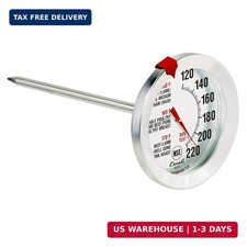 Escali AH1 Stainless Steel Oven Safe Meat Thermometer, Extra Large 2.5-inches Di