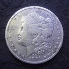 1891-CC Morgan Silver Dollar - Solid Fine F details from the Carson City mint