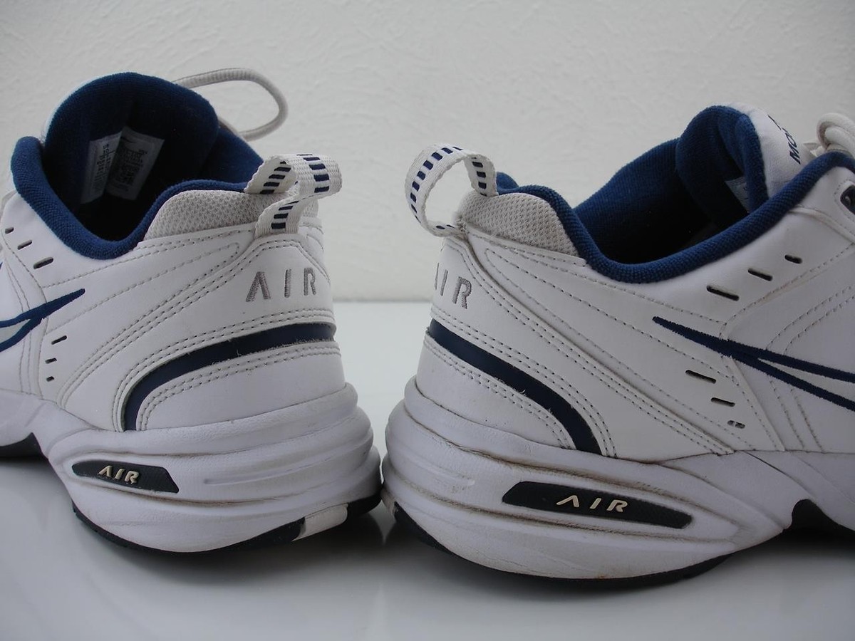 Nike Air Monarch IV White Navy Silver Mens Training Shoes 415445-102 Size 12 Nike Air Monarch IV  main image 3