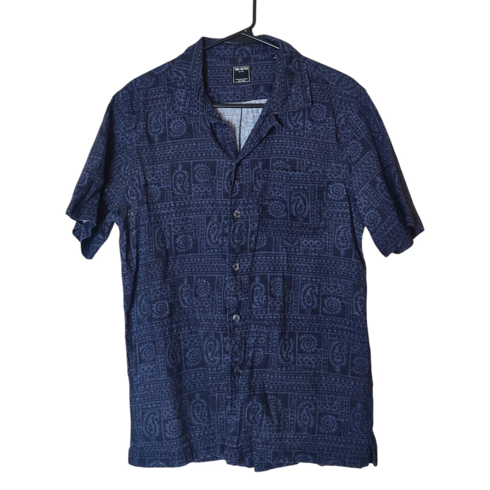 Todd Snyder Cotton Linen Tribal Short Sleeve Cabana Camp Shirt Small Vacation
Opens in a new window