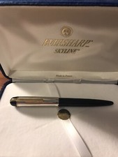 Eversharp Skyline WF 4SF Fountain Pen 14K Gold Nib Silver Cap Near Mint In Box