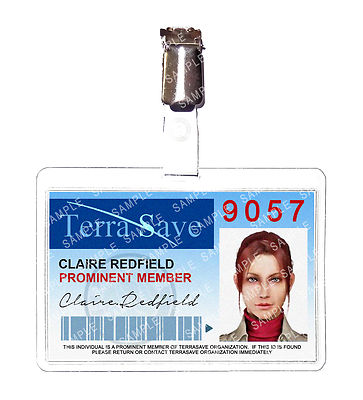 Resident Evil Claire Redfield Terrasave Ausweis Abzeichen Cosplay Kostüm Requisite Halloween