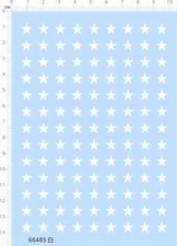 Detail 1:72 US ARMY Star Military Tank Panzer Airforce Marking Water Decal White