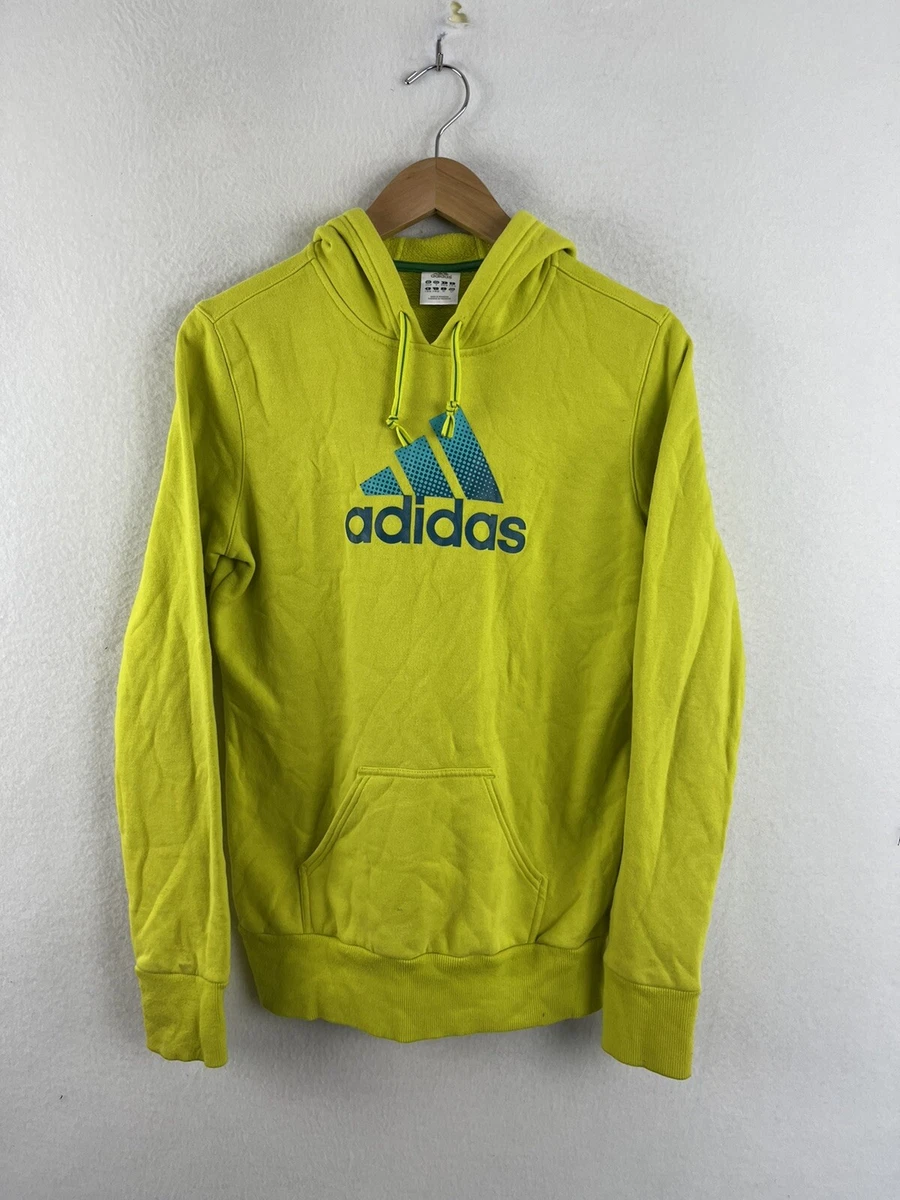 Adidas Center Logo Ultimate Hoodie Green Activewear Sweatshirt Pullover  Small