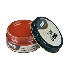 Light Brown 129 TRG Leather Shoe Cream Nourishing Wax-Based Cream for Shoes