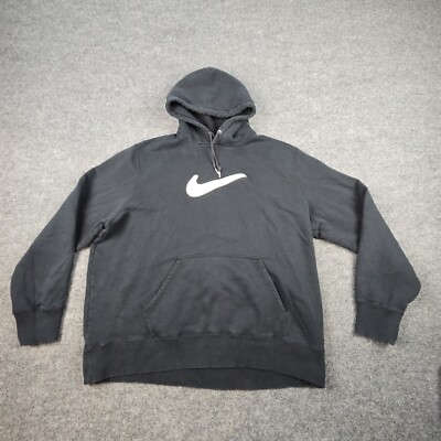 nike retro logo heavyweight sweatshirt in black