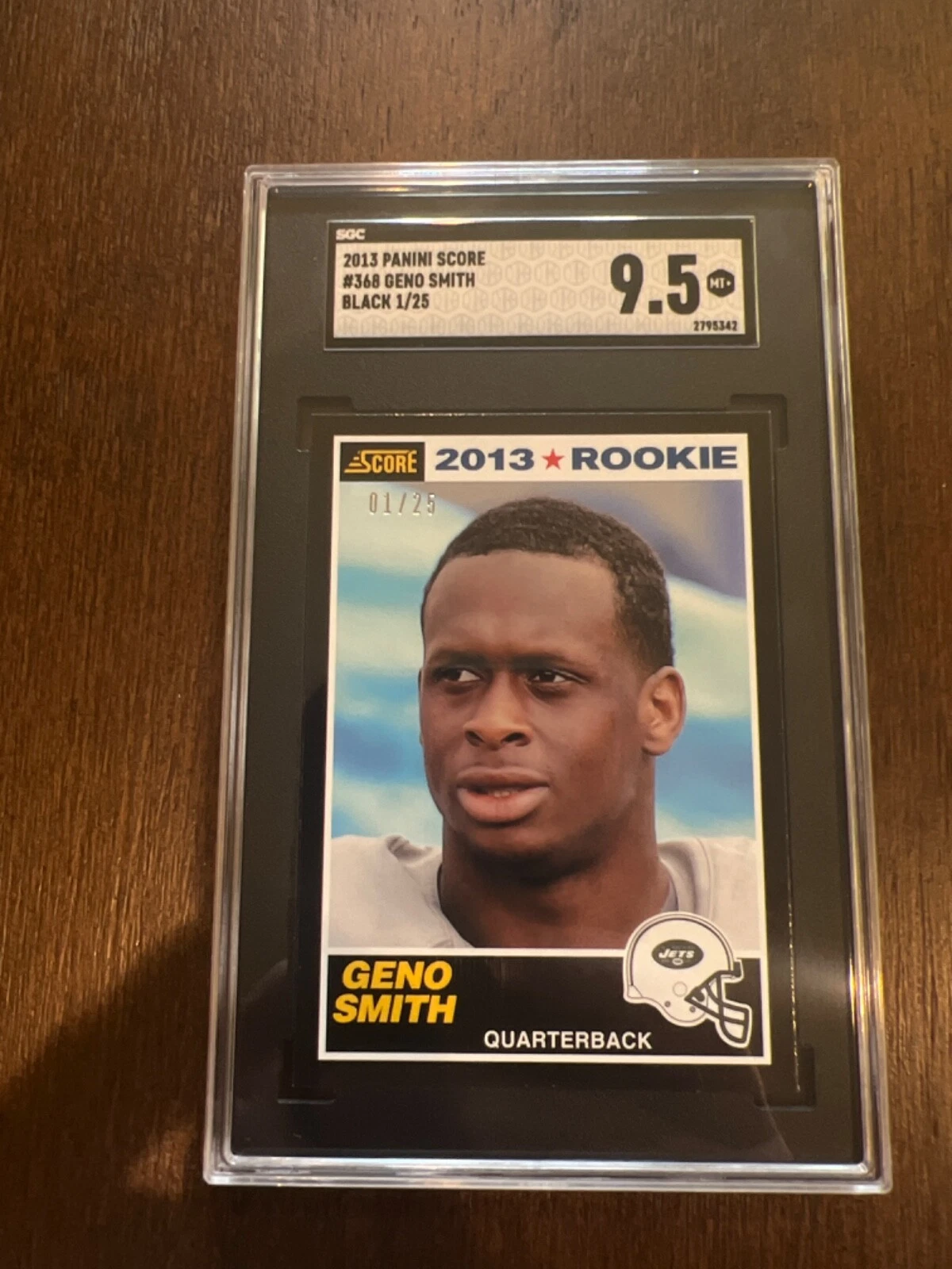 Geno Smith Panini Score #368 Autograph-Black