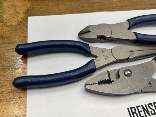Snap-On Tools NEW POWER BLUE 3 Piece Soft Grip Pliers / Cutters Set PL307ACFMB - Picture 8 of 8
