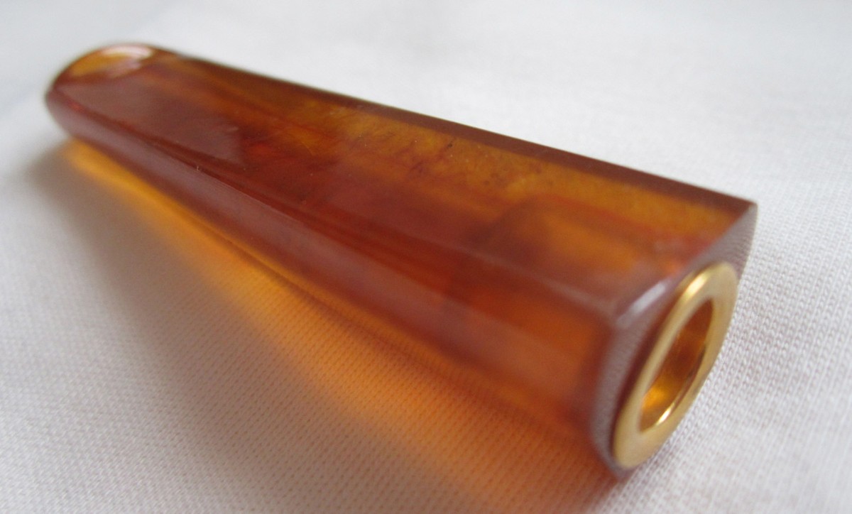 amber cigarette holder Russian Soviet Amber stone Cigarette holder Янтарь мундштук 1970s