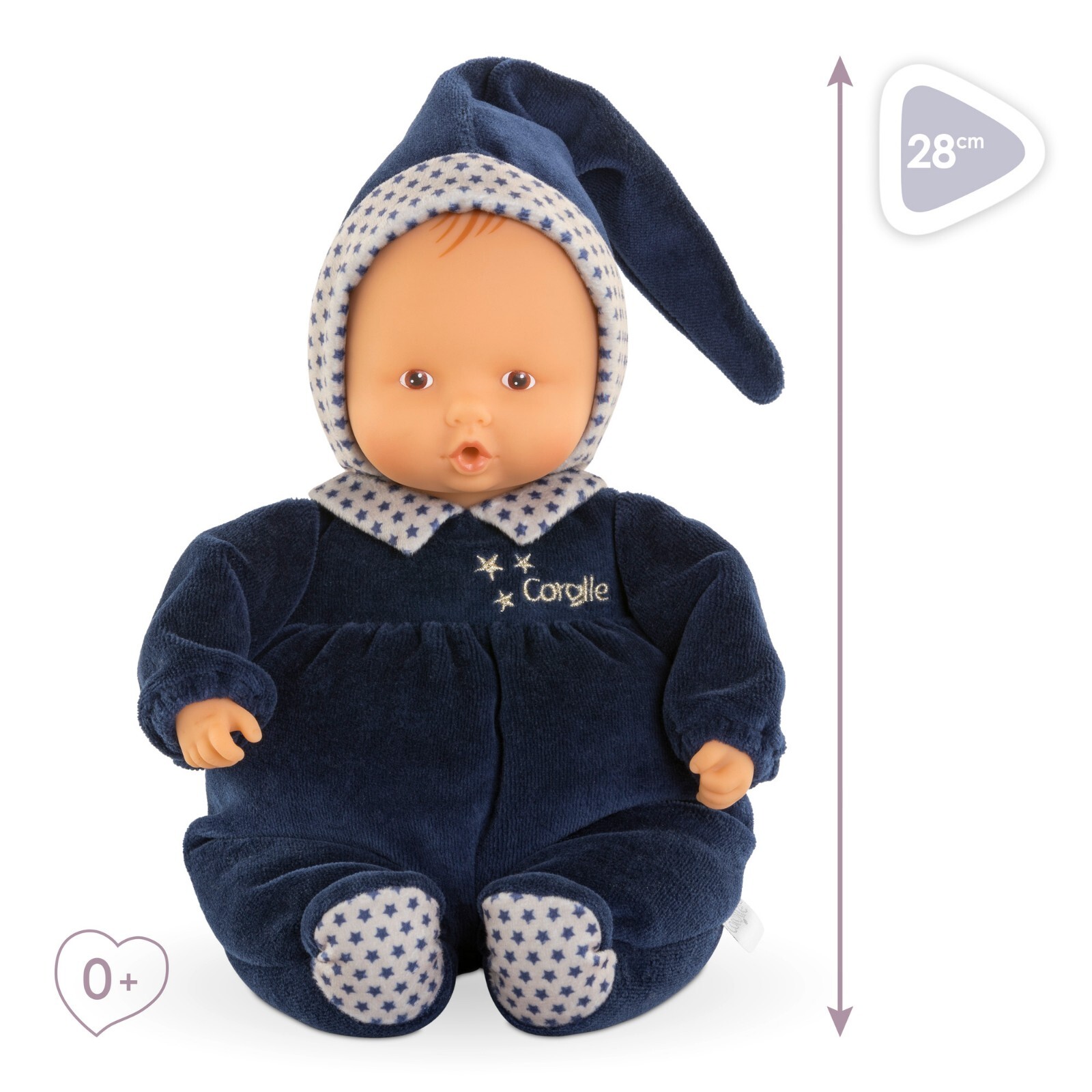 Doudou Babipouce Marine Corolle 28cm premier éveil sensoriel de bébé - 4