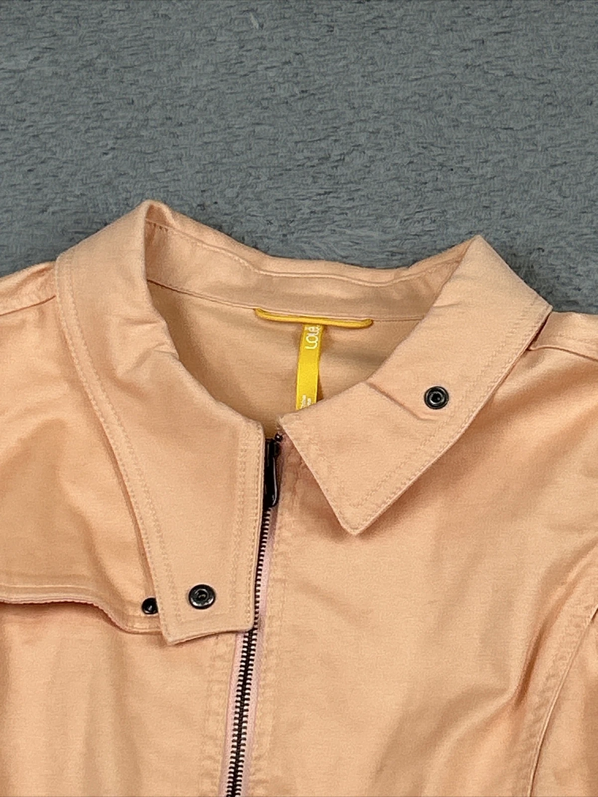 lole softshell lined zip up logo jacket