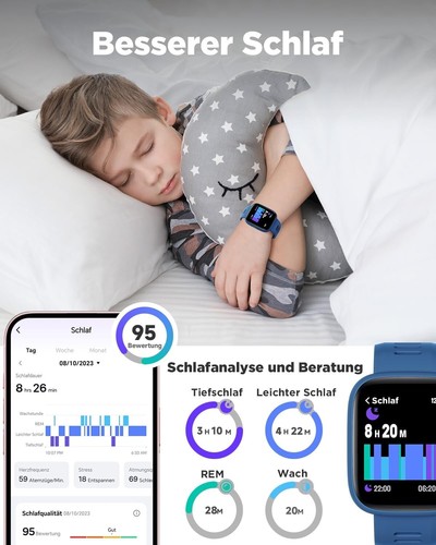 Kinder Smartwatch Fitness Uhr 1,8" Touchscreen - Bild 6 von 10