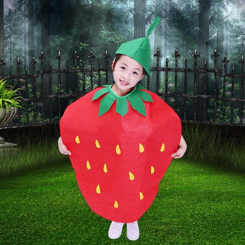 Kids Fruit Costume Cosplay Cute for Masquerade Strawberry