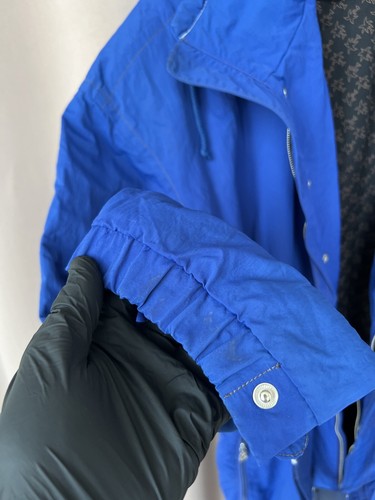 Bogner Insulated Snow Ski Suit Blue Mens Size 52 or M Belted 1/2 Zip Logo Hooded - Picture 22 of 24