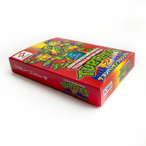 TEENAGE MUTANT NINJA TURTLES 2 - Empty box replacement spare case Famicom aame - Picture 4 of 5