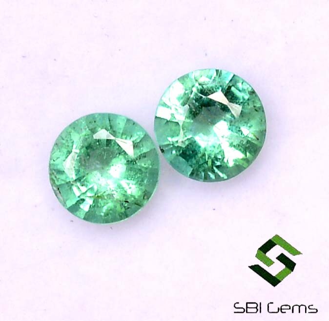 7x7 MM Certifié Naturel Émeraude Forme Coeur Coupe 0.76 Carats non