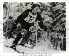 1973 Press Photo Hexcel's skier Perry Thompson during ski race - pis09467