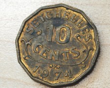 1974 Seychelles 10 Cents