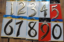 4" Traditional Solid Brass House Mailbox Address Number Hillman Group Nail On