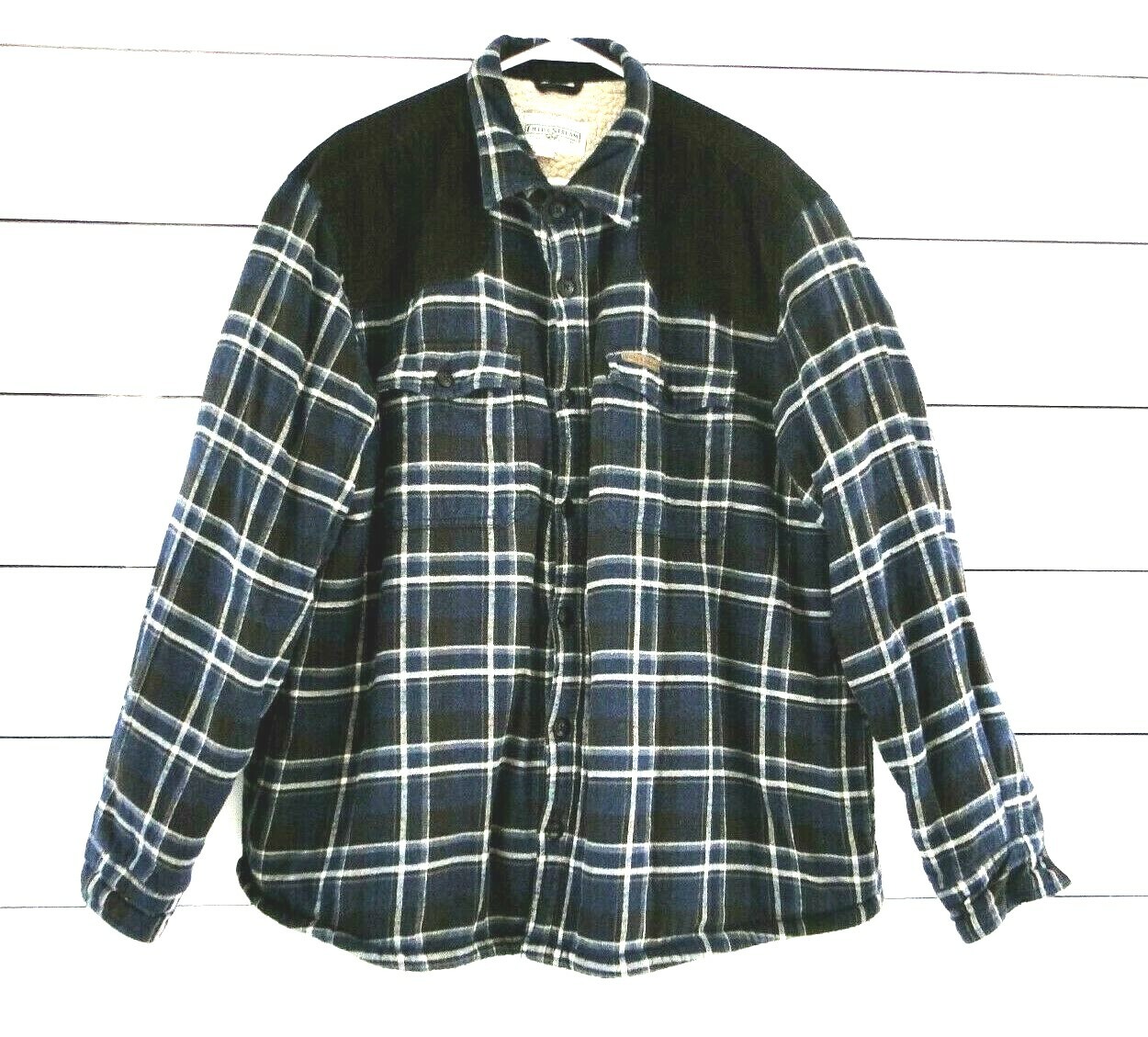 Field \u0026 Stream Men 2X Blue Brown Plaid 