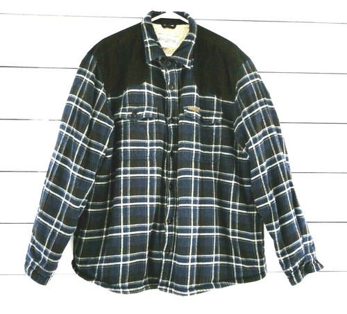 Field \u0026 Stream Men 2X Blue Brown Plaid 