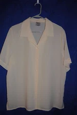  Women's ALLISON DALELY Yellow Button Down Shirt Size 16