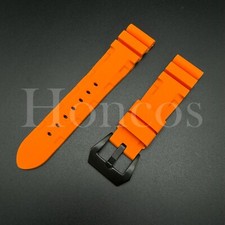 22 24 26 MM Submersible Silicone Rubber Watch Strap Band Fits for Panerai Orange