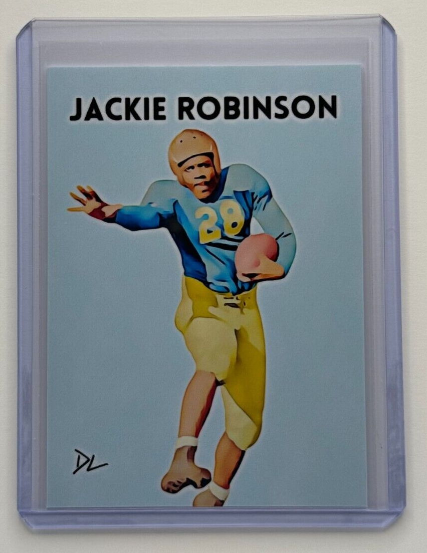 Jackie Robinson Limited Edition Artist Signed UCLA Bruins Football