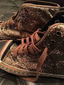 bronze glitter shoes