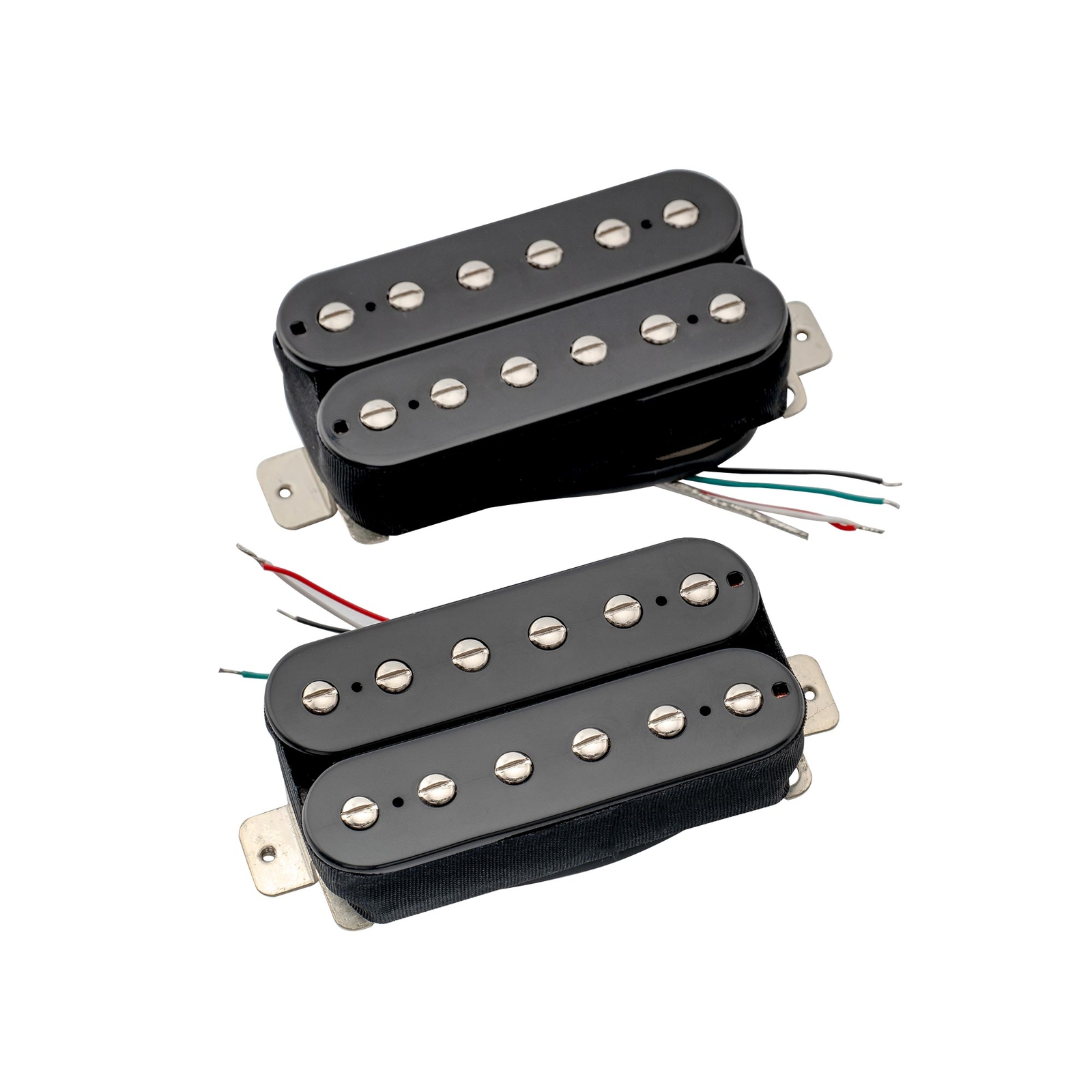 Artec HBBA-TBN-BK Black Alnico 5 Uncovered Humbucker Electric Guitar Pickups Set