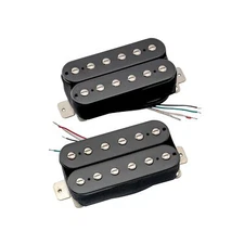 Artec HBBA-TBN-BK Black Alnico 5 Uncovered Humbucker Electric Guitar Pickups Set